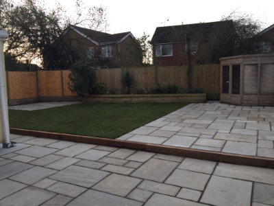 Indian sandstone patio in Bedworth